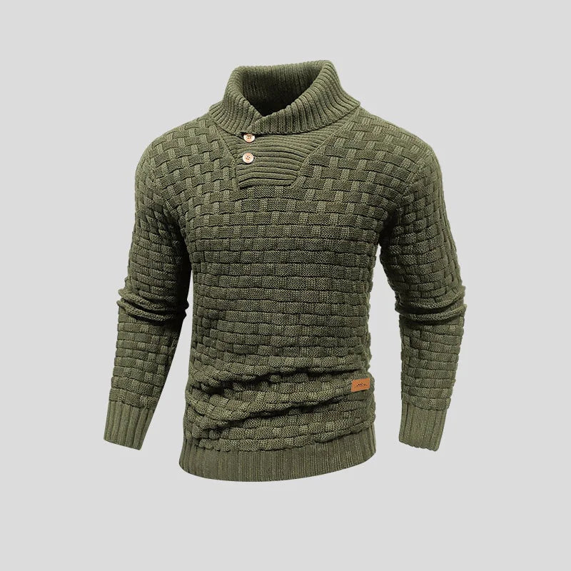 Men's Waffle Pattern Sweater