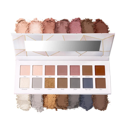 LAURA GELLER NEW YORK Seasonless Staples Quartz Crystals 14 Pressed Multi-Finish Shimmer and Matte Eyeshadow Palette