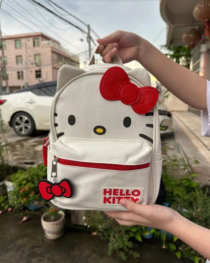 Red White Bow Backpack Bag Hello Kitty Back to School