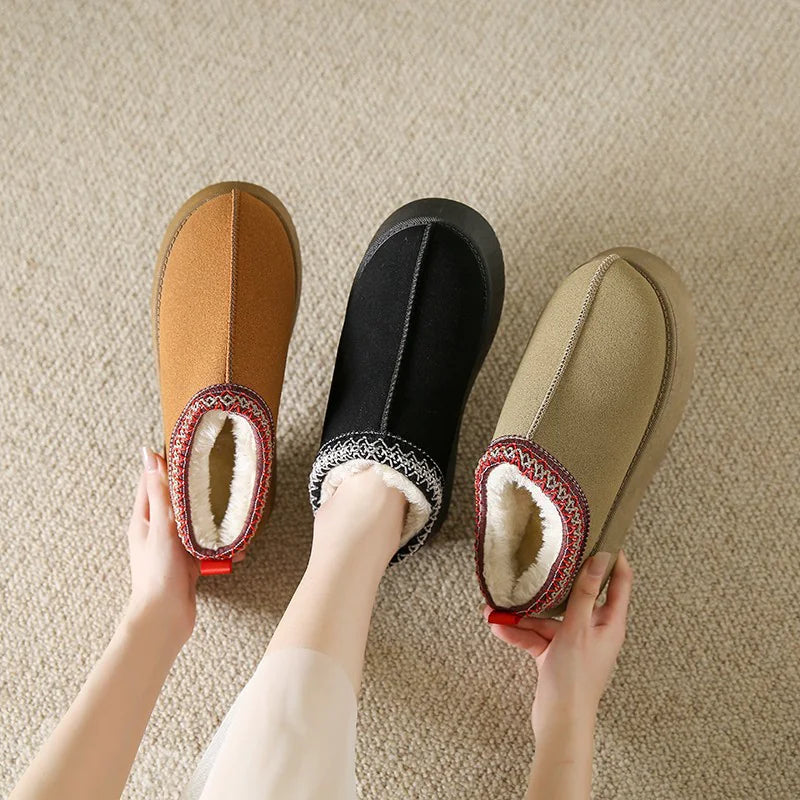 Plush Fleece Ankle Slippers