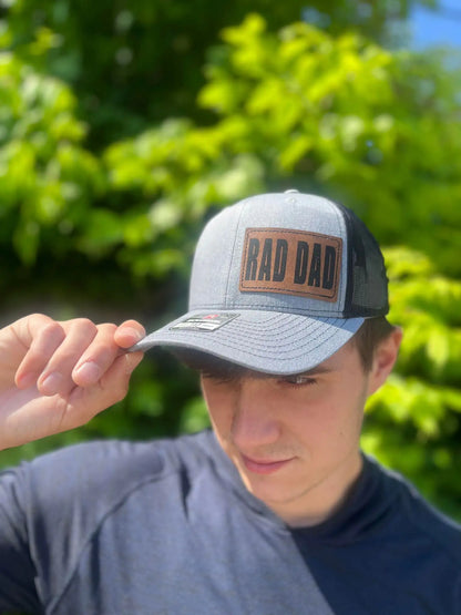 Rad Dad Leather Patch Hat Holiday Everyday Dad