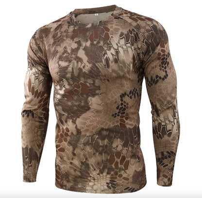 Camouflage Long-Sleeved Cycling Jersey Shirt - Outdoor Sports Gear