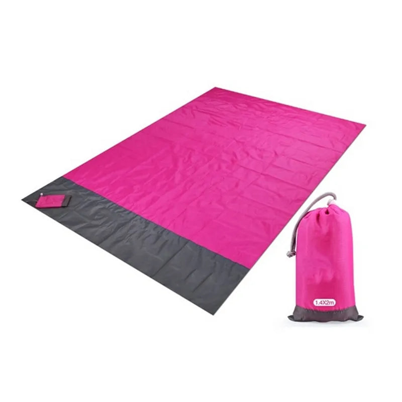 Waterproof Pocket Beach Blanket: Portable 2x2.1m Camping Mat