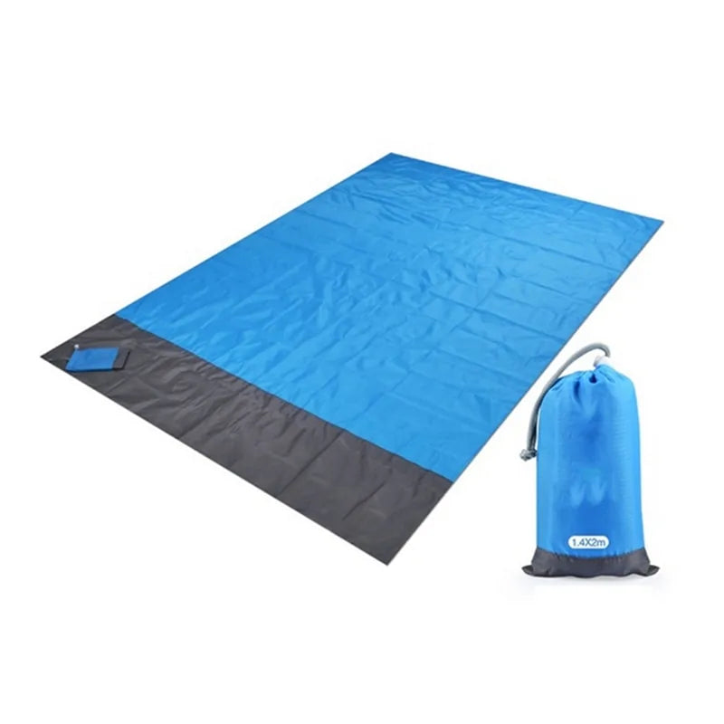 Waterproof Pocket Beach Blanket: Portable 2x2.1m Camping Mat