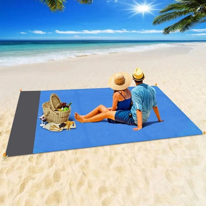 Waterproof Pocket Beach Blanket: Portable 2x2.1m Camping Mat