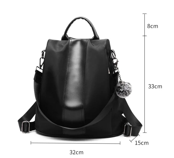 Premium Leather Waterproof 3 Way Anti Theft Backpack