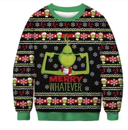 Grinch Christmas Sweater "Sweata Weatha" Ugly Christmas Sweater