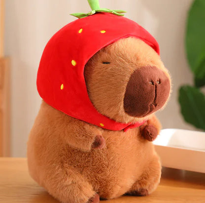 Fluffy Capybara Plush Toy Xmas Cuddler