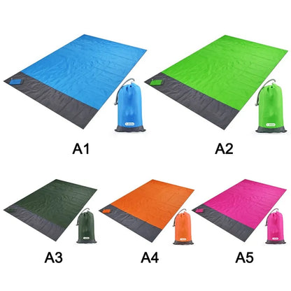 Waterproof Pocket Beach Blanket: Portable 2x2.1m Camping Mat