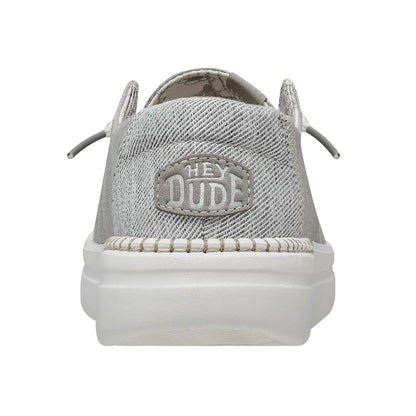 Hey Dude Women's Wendy Linen | Women’s Shoes | Women’s Lace Up Loafers | Comfortable & Light-Weight 10 Lunar Rock