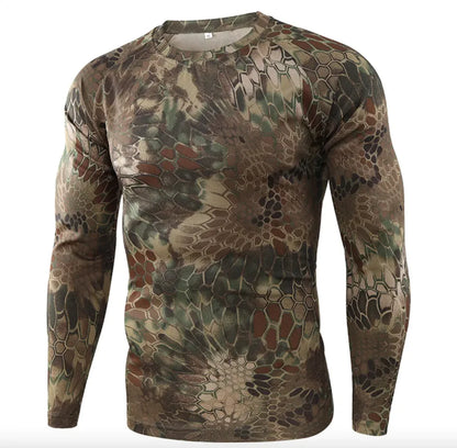 Camouflage Long-Sleeved Cycling Jersey Shirt - Outdoor Sports Gear