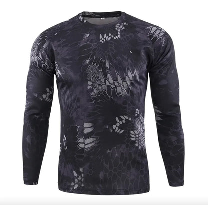 Camouflage Long-Sleeved Cycling Jersey Shirt - Outdoor Sports Gear