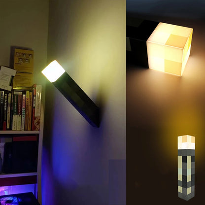 Brownstone Flashlight Torch Lamp Bedroom Decorative Minecraft Style