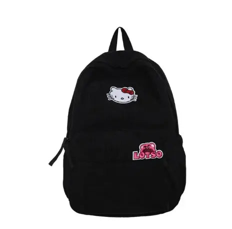 Sanrio Hello Kitty New Corduroy Vintage Backpack Back to School