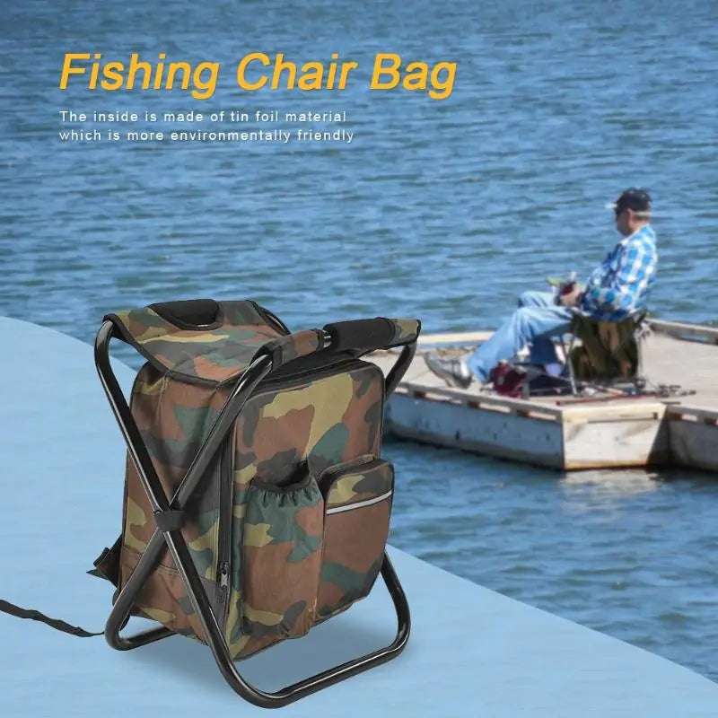 Portable Waterproof Fishing Camping Chair Backpack Combo