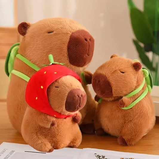 Fluffy Capybara Plush Toy Xmas Cuddler