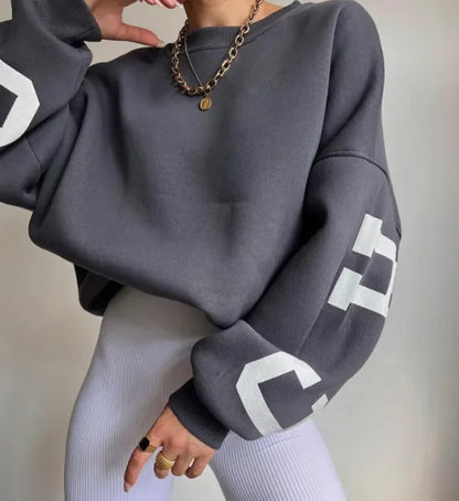 Urban Trend Thickened Top Sweatshirt