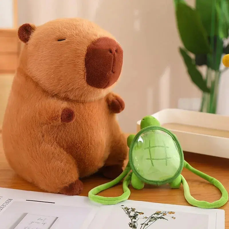 Fluffy Capybara Plush Toy Xmas Cuddler