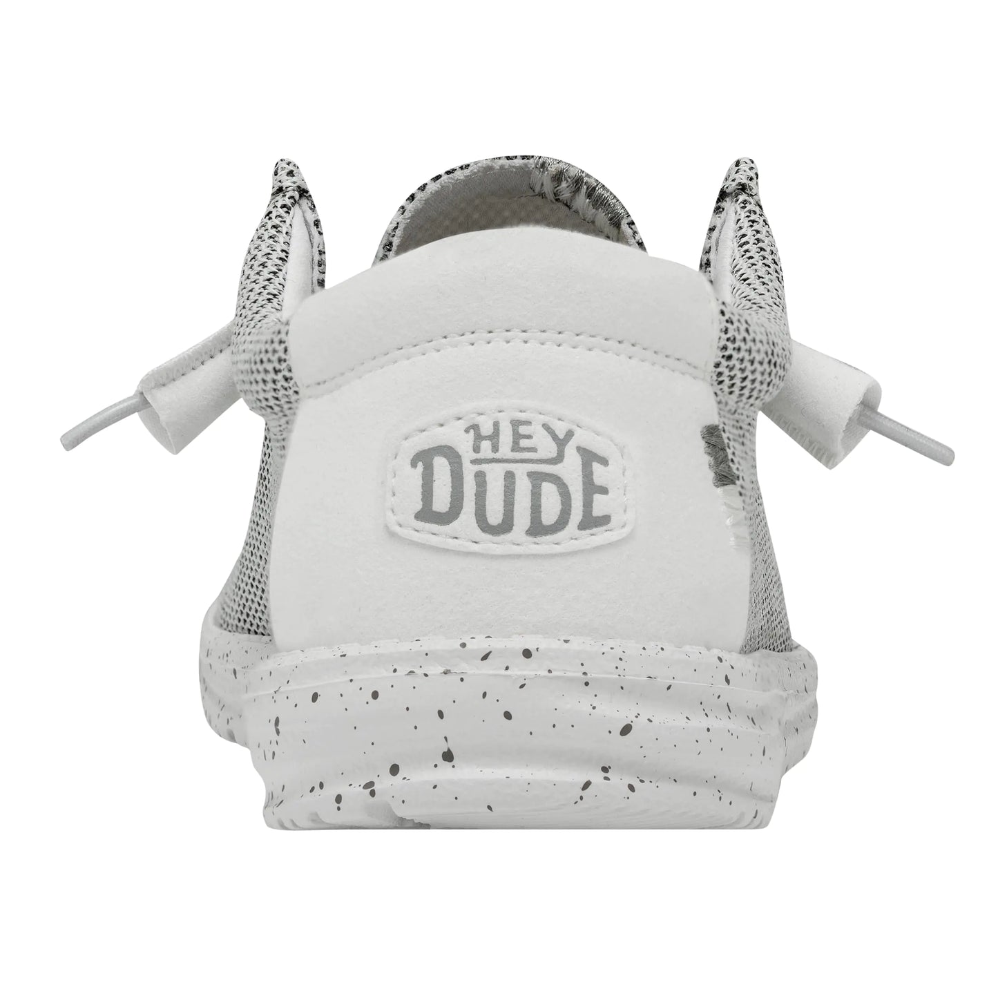 Hey Dude Men's Wally Sox | Men’s Shoes | Men's Lace Up Loafers | Comfortable & Light-Weight 9 Stone White